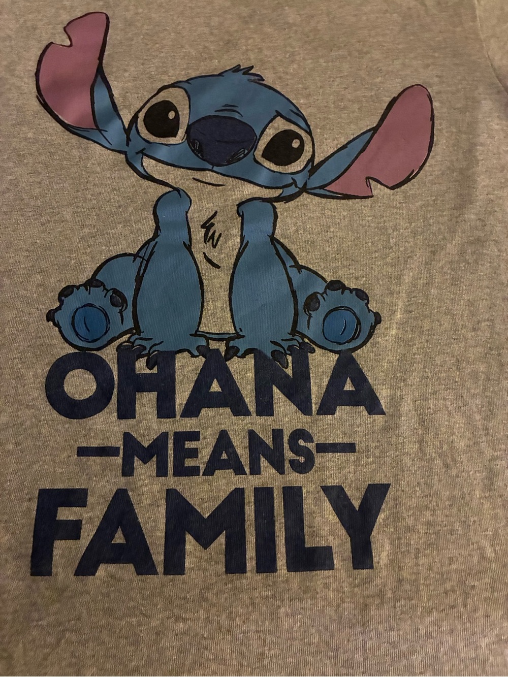 Pre-owned Unisex Delta Pro Weight Grey Crewneck T-Shirt Ohana Stitch graphics